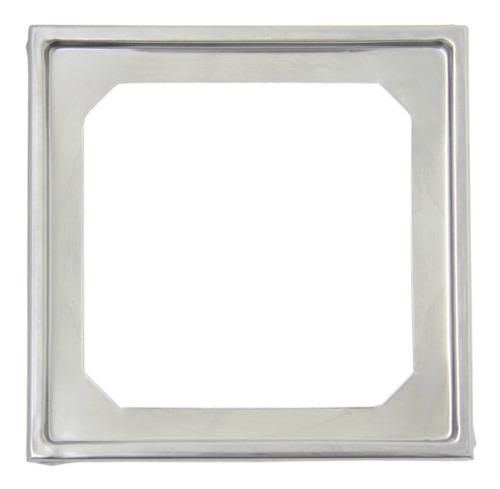 Porta Grelha Caixilho Quadrado 15x15cm Inox Flex #fpq1501