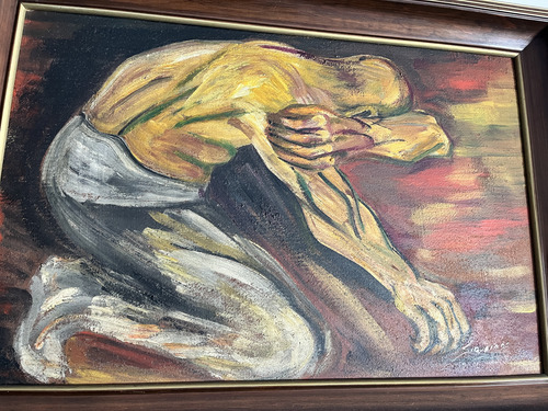 Pintura Original En Oleo David Alfaro Siqueiros 70x50cm (Usado)