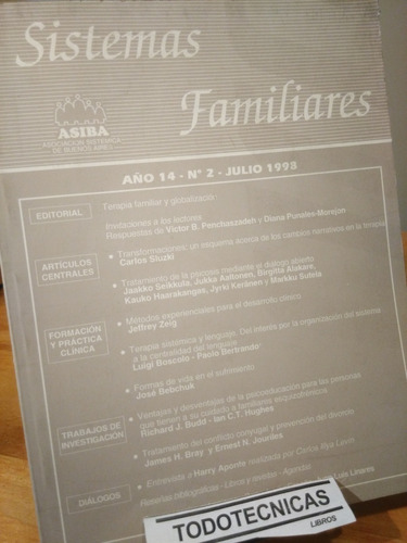 Sistemas Familiares Revista  Año 14 Nro. 2   Asiba     -tt-