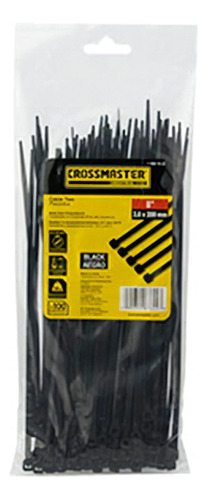 Precinto Nylon 4.8x300mm Negro Crossmaster