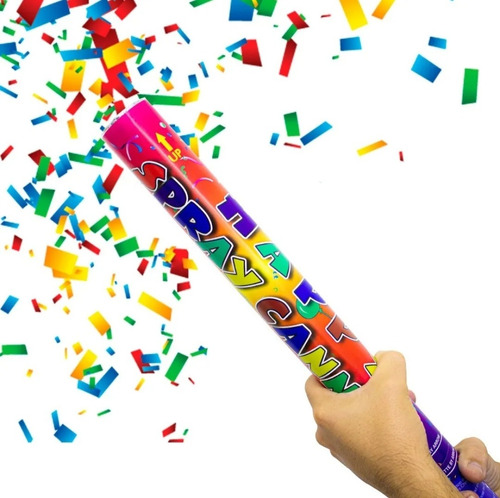 Lanza Confetti Cañón Fiestas Eventos Cumpleaños 40cm