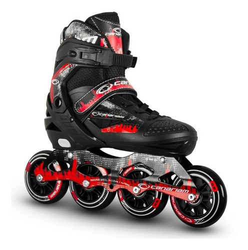Patín Semiprofesional Roller Team Canariam - Negro Rojo