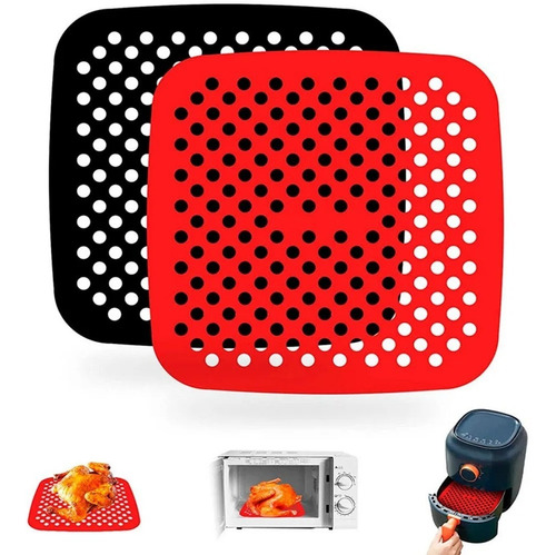 Protetor De Silicone Para Fritadeira Airfryer Quadrada 19cm