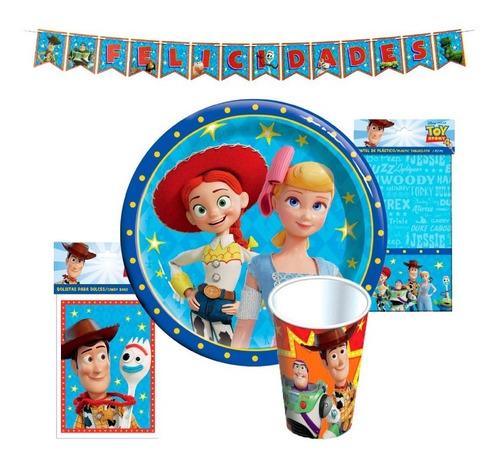 Kit Fiesta Toy Story 4 Para 6 Niños.