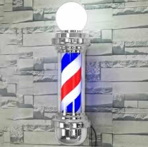 Letrero Barbería Peluqueria Led Luz Giratoria Barra 68cm