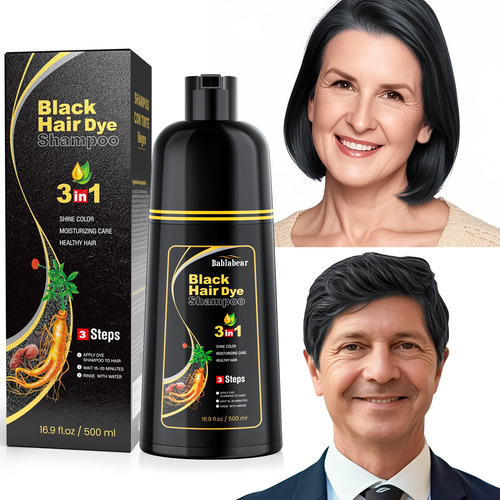Shampoo Para Canas 500ml Natural Jengibre Tinte Cubre Canas