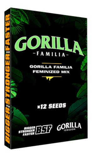 Promocion Gorilla Familia Mix Fem 12 Semillas Bsf Seeds