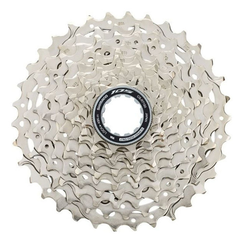Cassete De Bicicleta Livre Shimano 105 Cs-r7101 12v Cor Prateado 11-34 12 Velocidades
