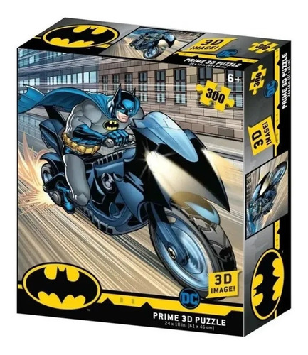 Rompecabezas Puzzle 300 Piezas Batman Batcycle 3d Pr