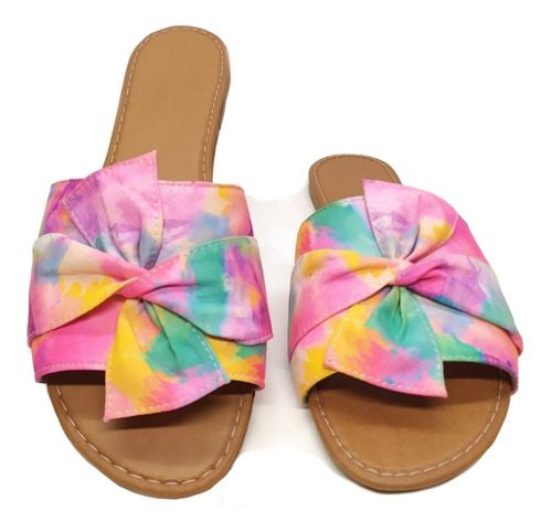 Imagem 4 de 7 de Rasteira Feminina Sandália Chinelo Tie Dye Rasteirinha Mule