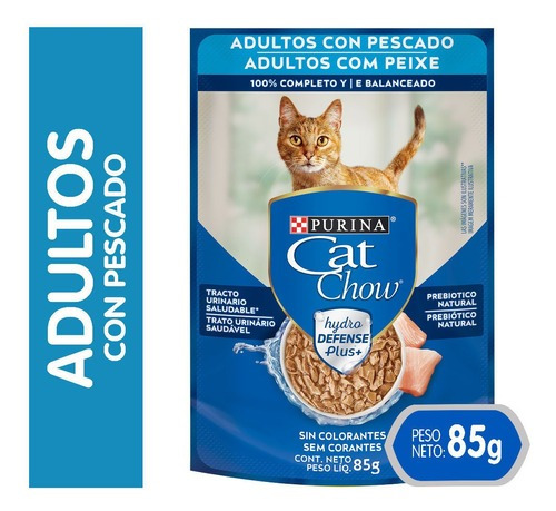 Alimento Gato Cat Chow Adultos Pescado Sobre 85g Np