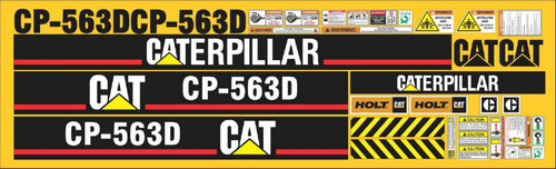 Calcomanías Caterpillar Cp563d, Preventivos Originales