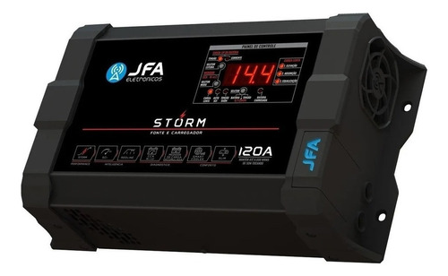 Fonte Carregador Automotivo Jfa 120a Sci Bivolt Pwm A Melhor Cor Preto