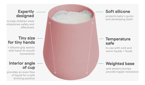 Vaso Entrenador Para Bebé De Silicona Ezpz Tiny Cup 6m+ Color Nordico Claro Transicion de Botella A Vaso