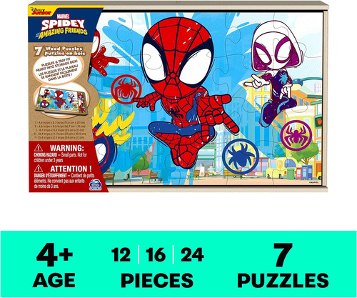 Marvel Spidey Y Sus Increíbles Amigos 7 Rompecabezas De Made