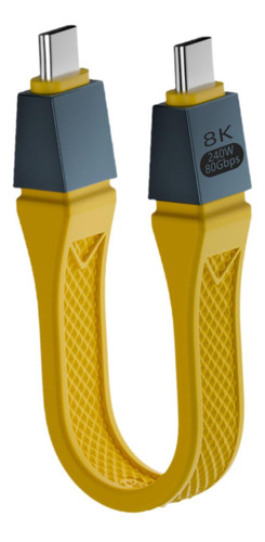 Cabo Usb C Usb C Para Usb C Cabo 80 Gbps 13 Cm 240w Amarelo