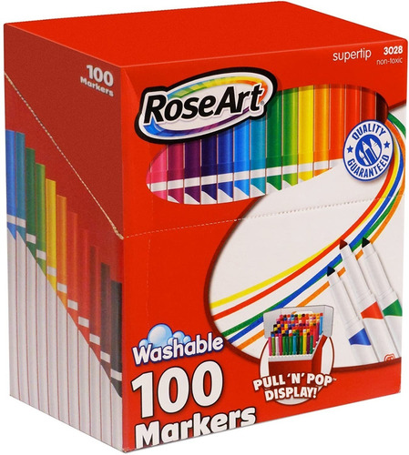 Marcadores Lavables 100 Colores Roseart Supertip 
