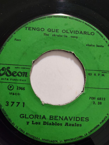 Vinilo Single De Gloria Benavides Hierba Verde (p130