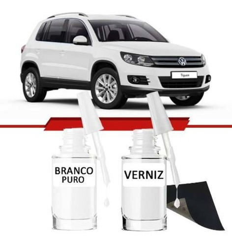 Tinta Tira Risco Automotivo Volks Tiguan Cor Branco Puro