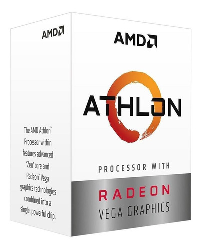 Imagem 1 de 4 de Processador Amd Am4 Athlon 3000g 3.5ghz 5mb Vega 3