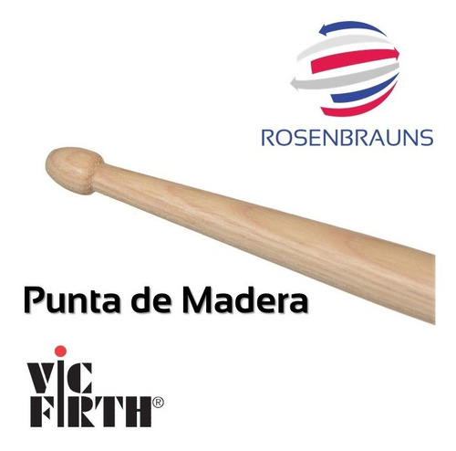Imagen 3 de 5 de Baquetas Vic Firth American Classic 7a 5a 5b Punta Madera