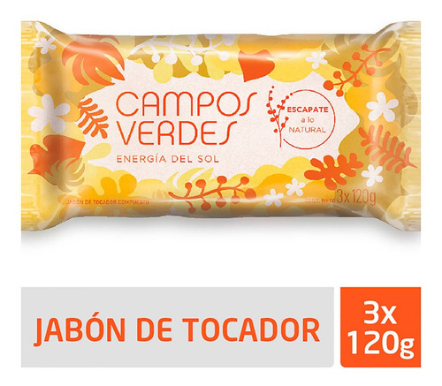 Jabon Campos Verdes Energia Del Sol 3 X 120 Gr