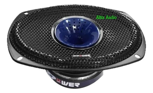 Par Medio Rango Jc Power C/driver 6x9 500 Watts Max P69md Color Negro/azul