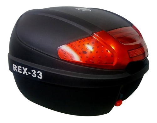 Maleta Moto Rex E-33 Negra 30 Litros