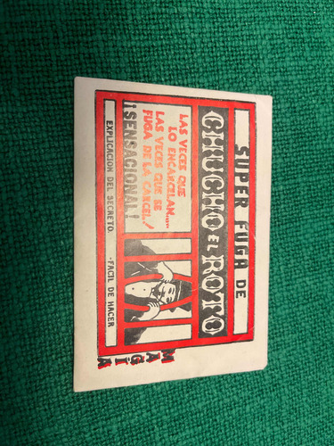 Cartas Truco De Magia Antiguo La Fuga De Chucho El Roto (Usado)