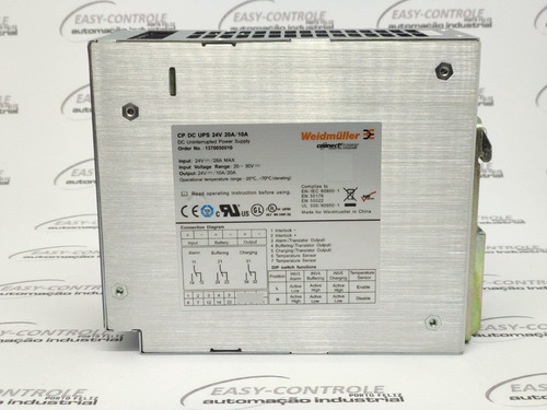 Weidmuller Ups Control Unit 1370050010 Cp Dc Ups 24v 20a/10a