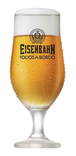 Taça Cerveja Oficial Vidro Eisenbahn Todos A Bordo 330ml