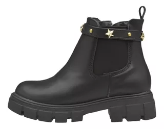 Bota/botin Supershoes Color Negro Para Niña 7013 (388)