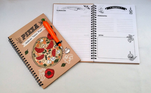 Imagen 9 de 9 de Cuaderno De Cocina Recetario Con Lapicera ! Medidas: 21 X 15