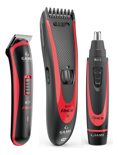 Kit Corta Pelo+nose Trimmer+ Corta Barba Gama Race R649 