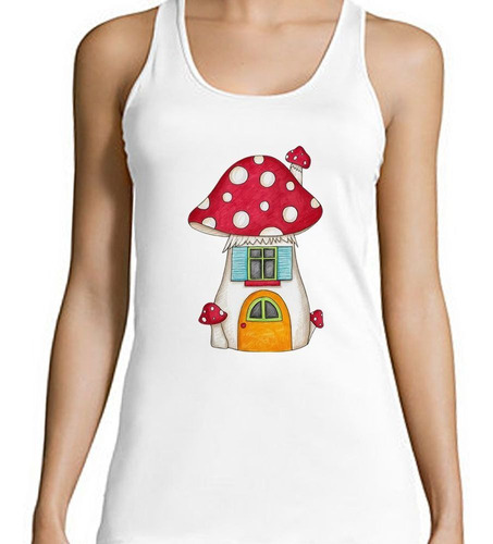 Musculosa Casa De Hongos Mushroom Hogar