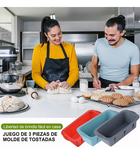 Moldes De Silicona Para Hornear , 3 Piezas Molde Para Pan