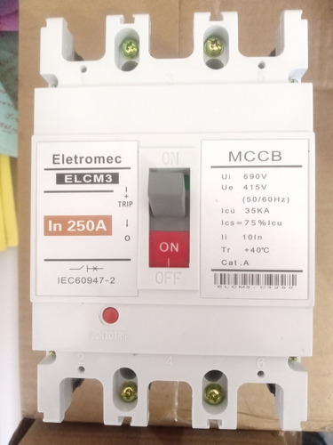 Breaker Industrial 3x250 Amp 690v Electromec Eaton