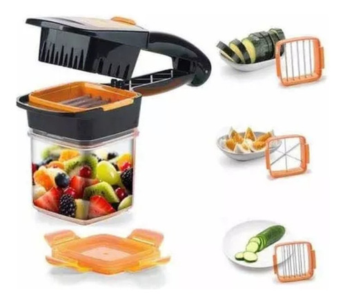 Picador Nicer Dicer  4 Cortes 5 En 1 Recipiente Practico Uso