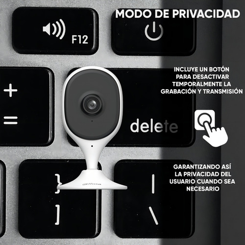 Dahua Cámara Ip Wifi C5a Resolución De 5mp Detección De Humanos Y Mascotas Wifi 6 Y Bluetooth Audio Bidireccional Botón De Privacidad Alarma Ranura Para Microsd Base Magnética Color Blanco