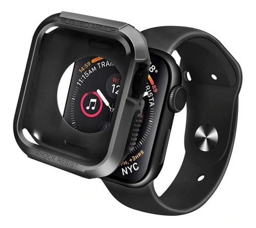 Capa Emborrachada Para Apple Watch 44mm - Preto