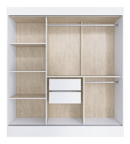 Imagen 2 de 2 de Ropero Muebles Web 3 Puertas color blanco de mdp con 3 puertas corredizas