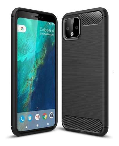 Funda Tpu Fibra De Carbono Compatible Con Google Pixel 4