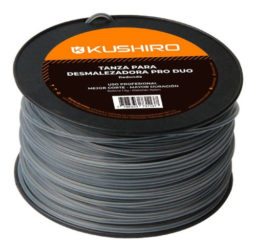 Tanza Grilon 2.5mm Desmalezadora Motoguadaña 1kg Duo Kushiro Color Gris