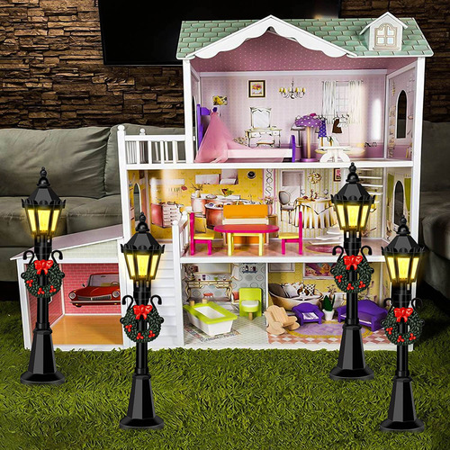 Minifarolas Navideñas, 4 Unidades, Modelo Dollhouse Streetli