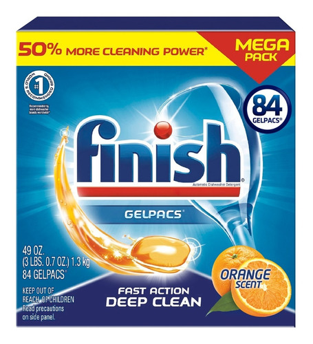 Detergente Finish Lavavajilla 84 Gelpacs
