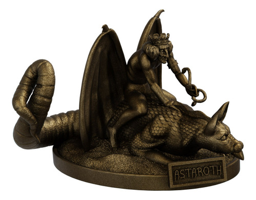 Estátua Imagem Astaroth - Ars Goetia Cor Cor Ouro Velho