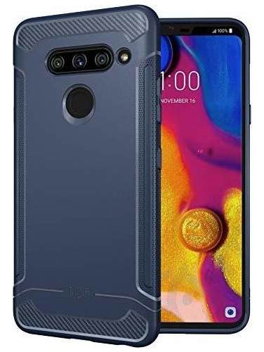  Funda Para LG V40 LG V40 Thinq Diseño De Fibra De Carbono 