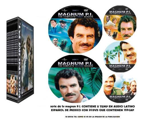 Magnum P.i. En Latino Contiene 8 Temp Para Dvd