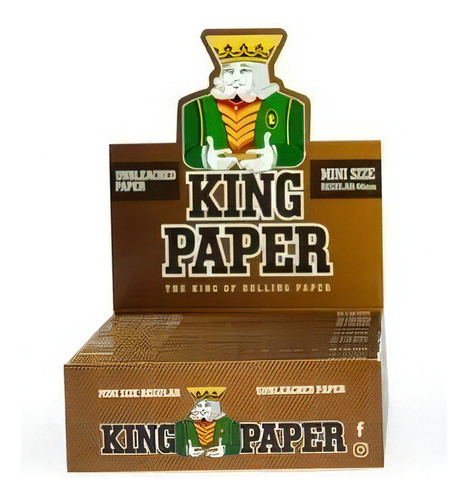 4 Caixa De Seda King Paper Brown Mini Size Regular 44mm