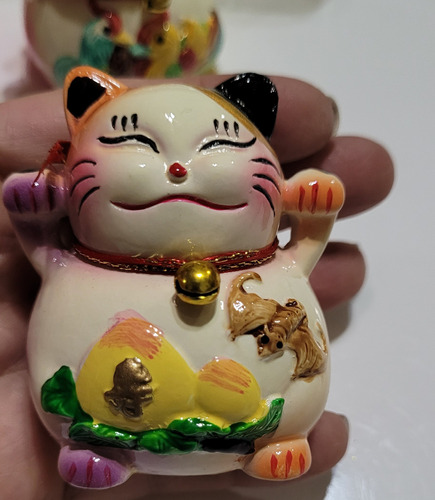   Lucky Cat Gato De La Suerte Coleccion De 5  Feng Shui  